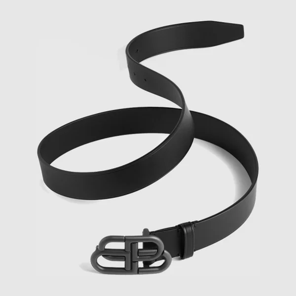 발렌시아가 BB 라지 벨트 블랙 570370